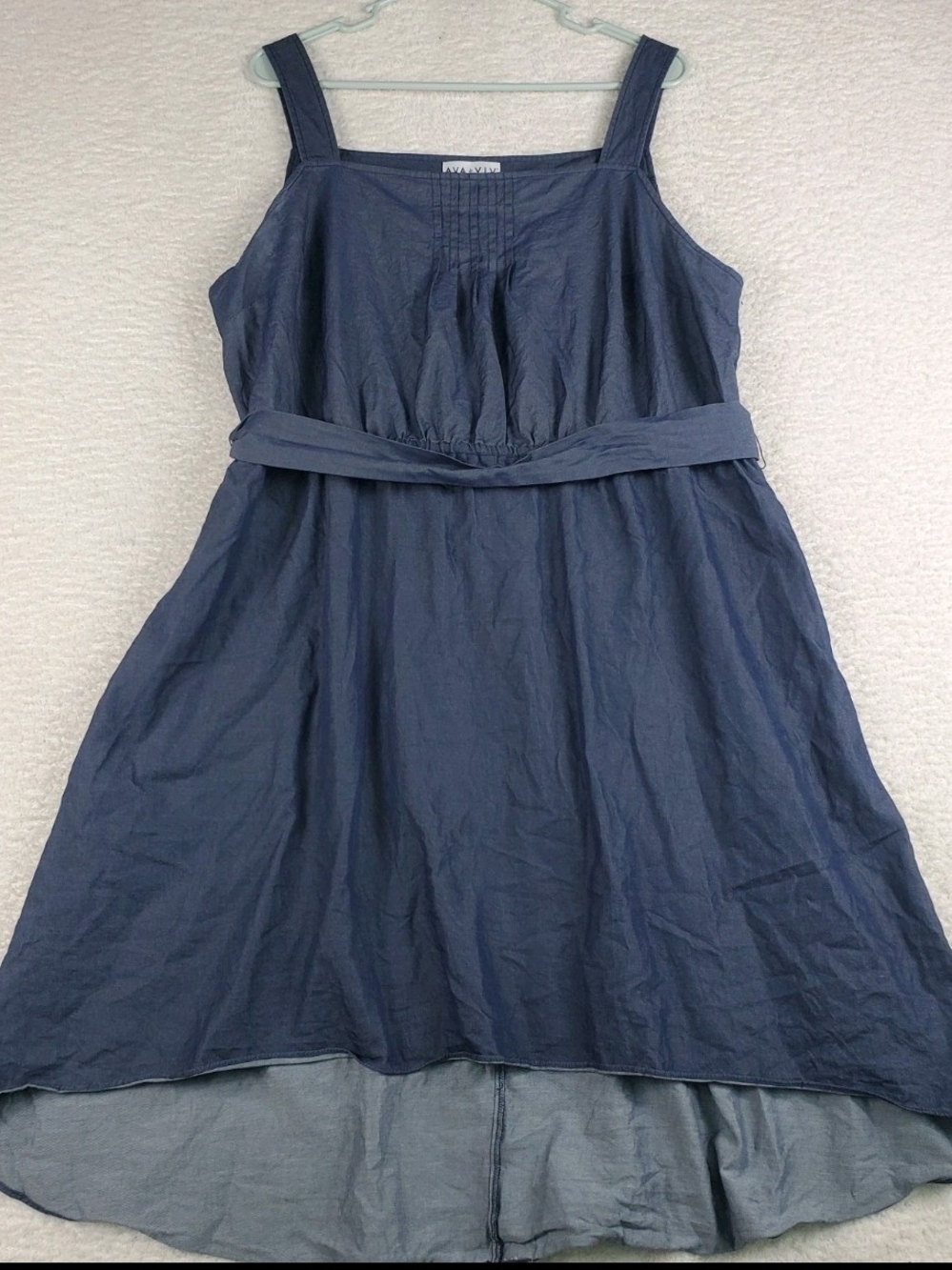 Ava & Viv Navy High-Low Sundress with Waist Tie